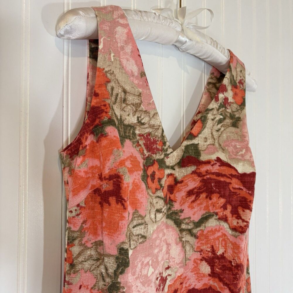 Floral Pink Womens Dress 2P Petite Feminine Romantic Bloomcore Spring Tapestry - Picture 8 of 16